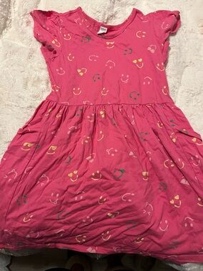 Harper Canyon Neon Pink Smiley Print Girls' Top